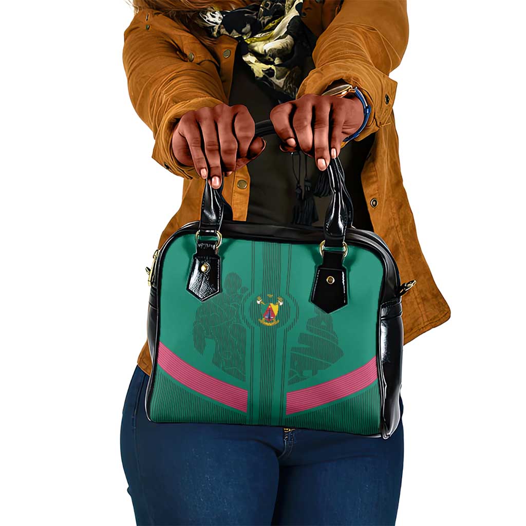 Custom Cameroun Football Shoulder Handbag Allez les Lions