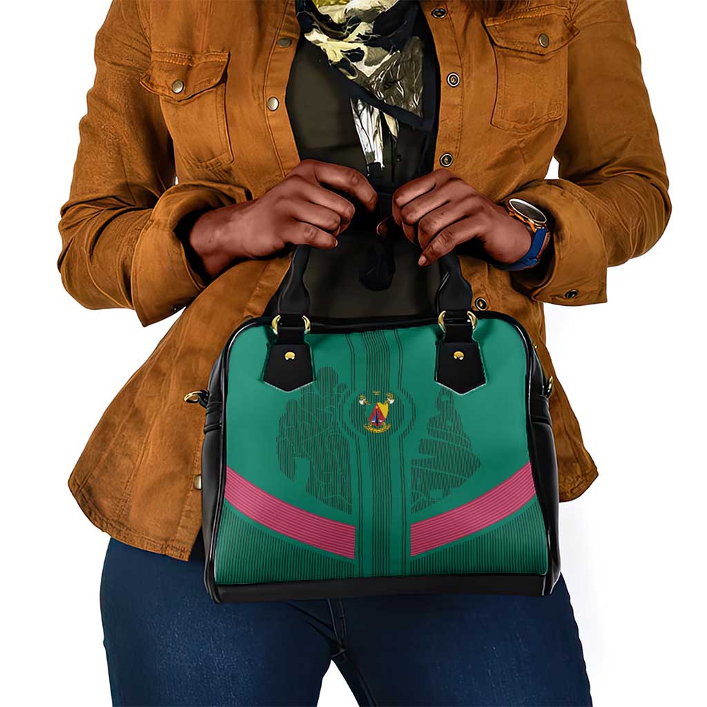 Custom Cameroun Football Shoulder Handbag Allez les Lions