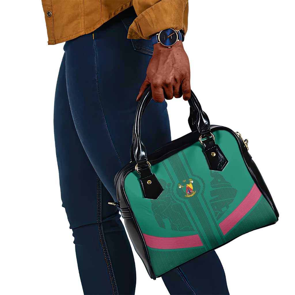 Custom Cameroun Football Shoulder Handbag Allez les Lions