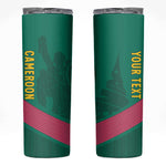 Custom Cameroun Football Skinny Tumbler Allez les Lions