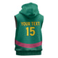 Custom Cameroun Football Sleeveless Zip Hoodie Allez les Lions - African Pride
