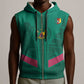 Custom Cameroun Football Sleeveless Zip Hoodie Allez les Lions - African Pride