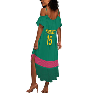 Custom Cameroun Football Summer Maxi Dress Allez les Lions