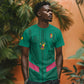 Custom Cameroun Football T shirt Allez les Lions