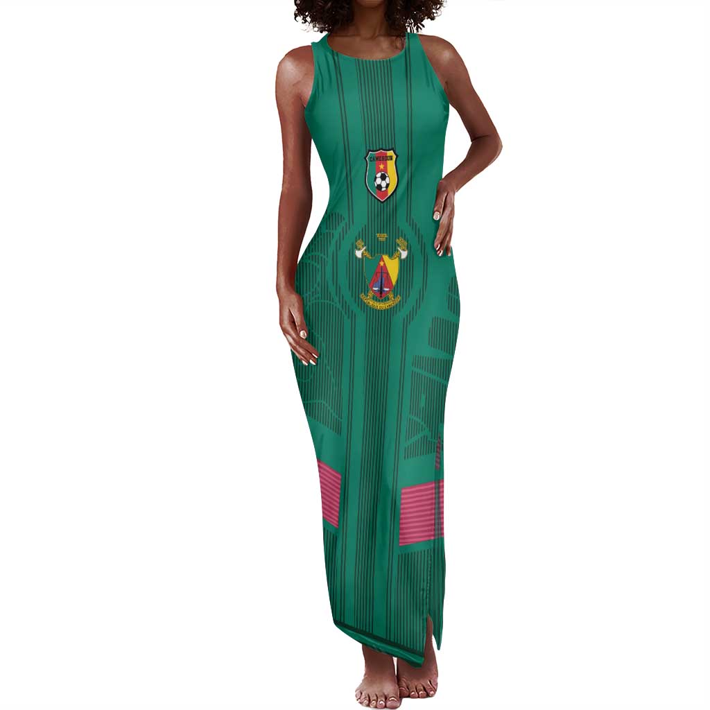 Custom Cameroun Football Tank Maxi Dress Allez les Lions