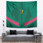 Custom Cameroun Football Tapestry Allez les Lions
