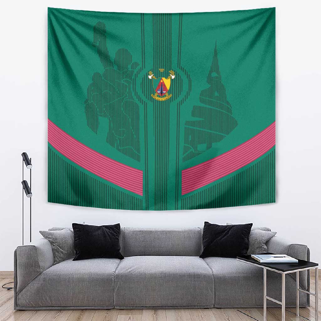 Custom Cameroun Football Tapestry Allez les Lions