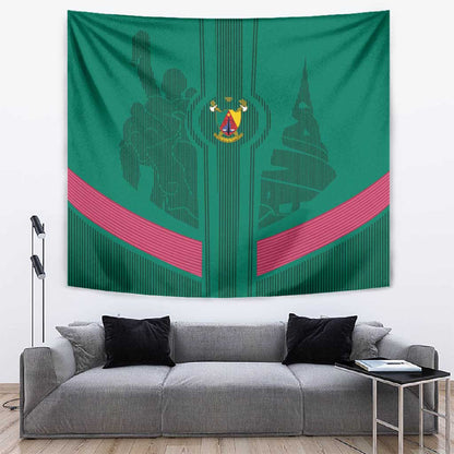 Custom Cameroun Football Tapestry Allez les Lions