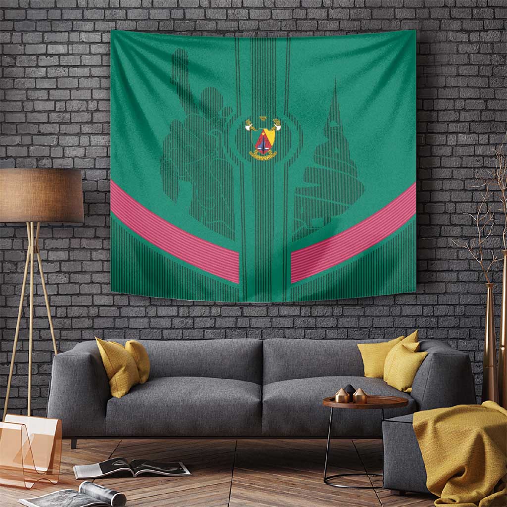 Custom Cameroun Football Tapestry Allez les Lions