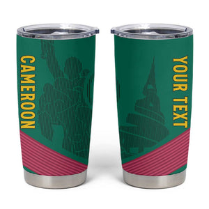 Custom Cameroun Football Tumbler Cup Allez les Lions