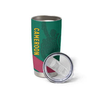 Custom Cameroun Football Tumbler Cup Allez les Lions