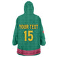 Custom Cameroun Football Wearable Blanket Hoodie Allez les Lions