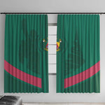 Custom Cameroun Football Window Curtain Allez les Lions