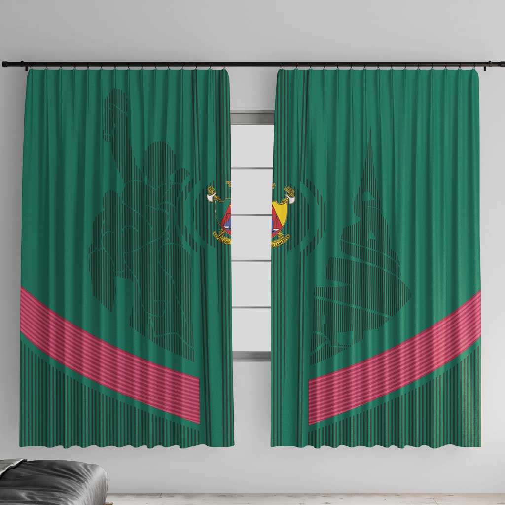 Custom Cameroun Football Window Curtain Allez les Lions