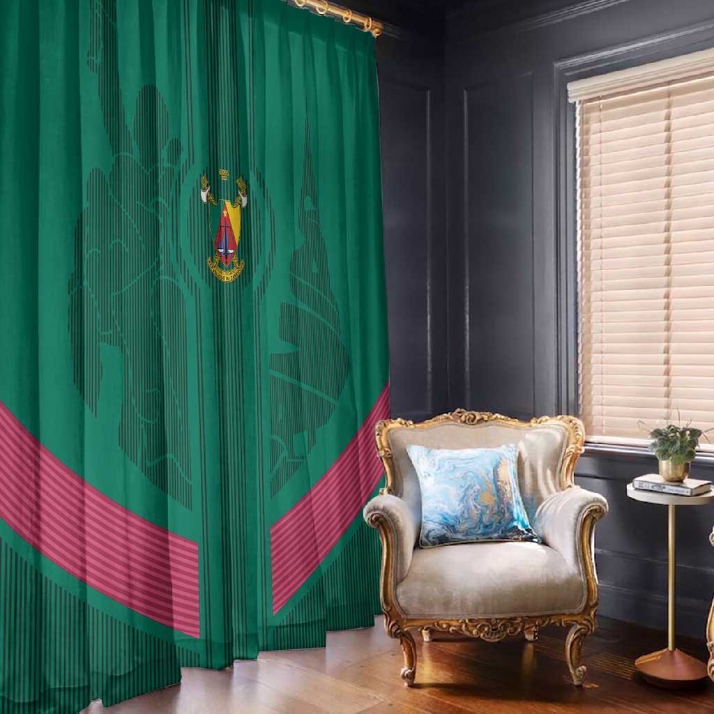 Custom Cameroun Football Window Curtain Allez les Lions