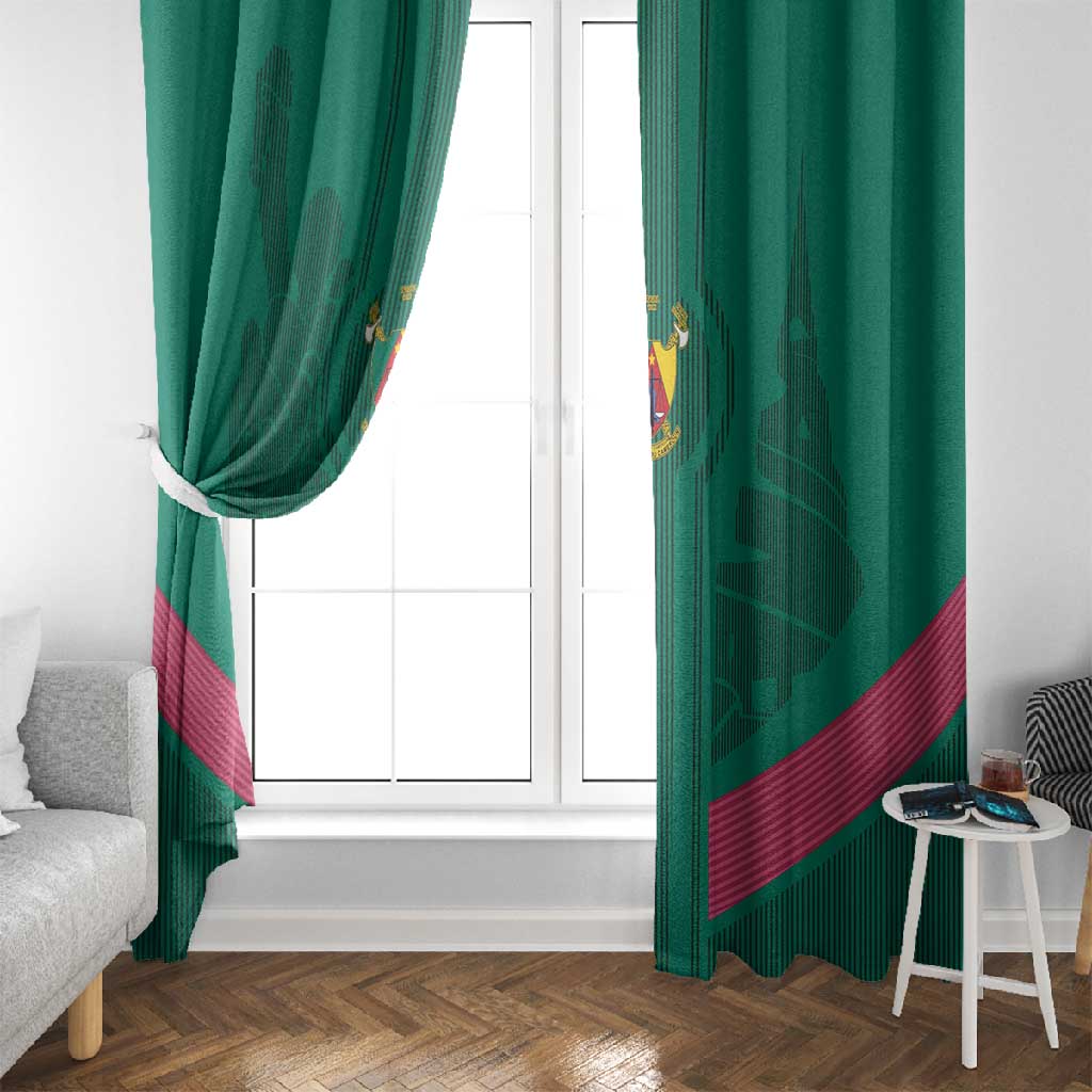 Custom Cameroun Football Window Curtain Allez les Lions