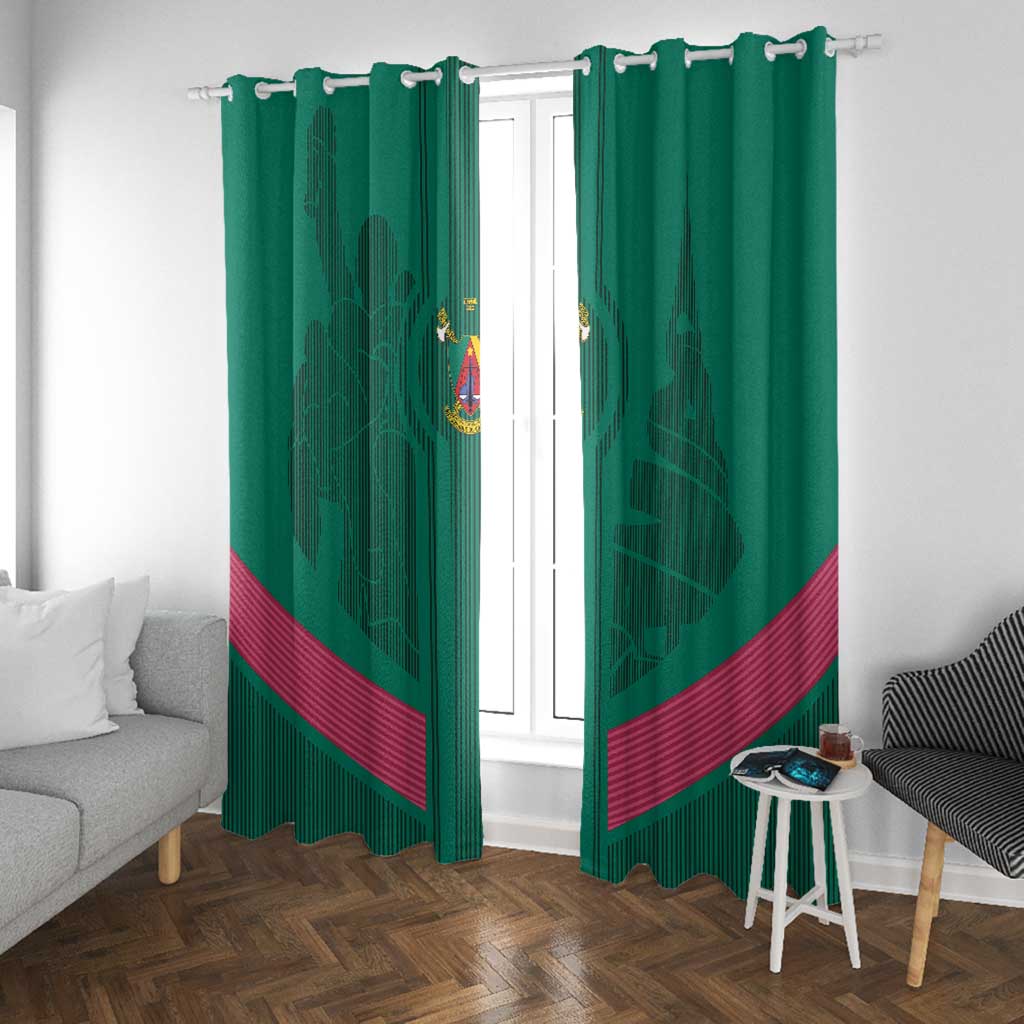 Custom Cameroun Football Window Curtain Allez les Lions