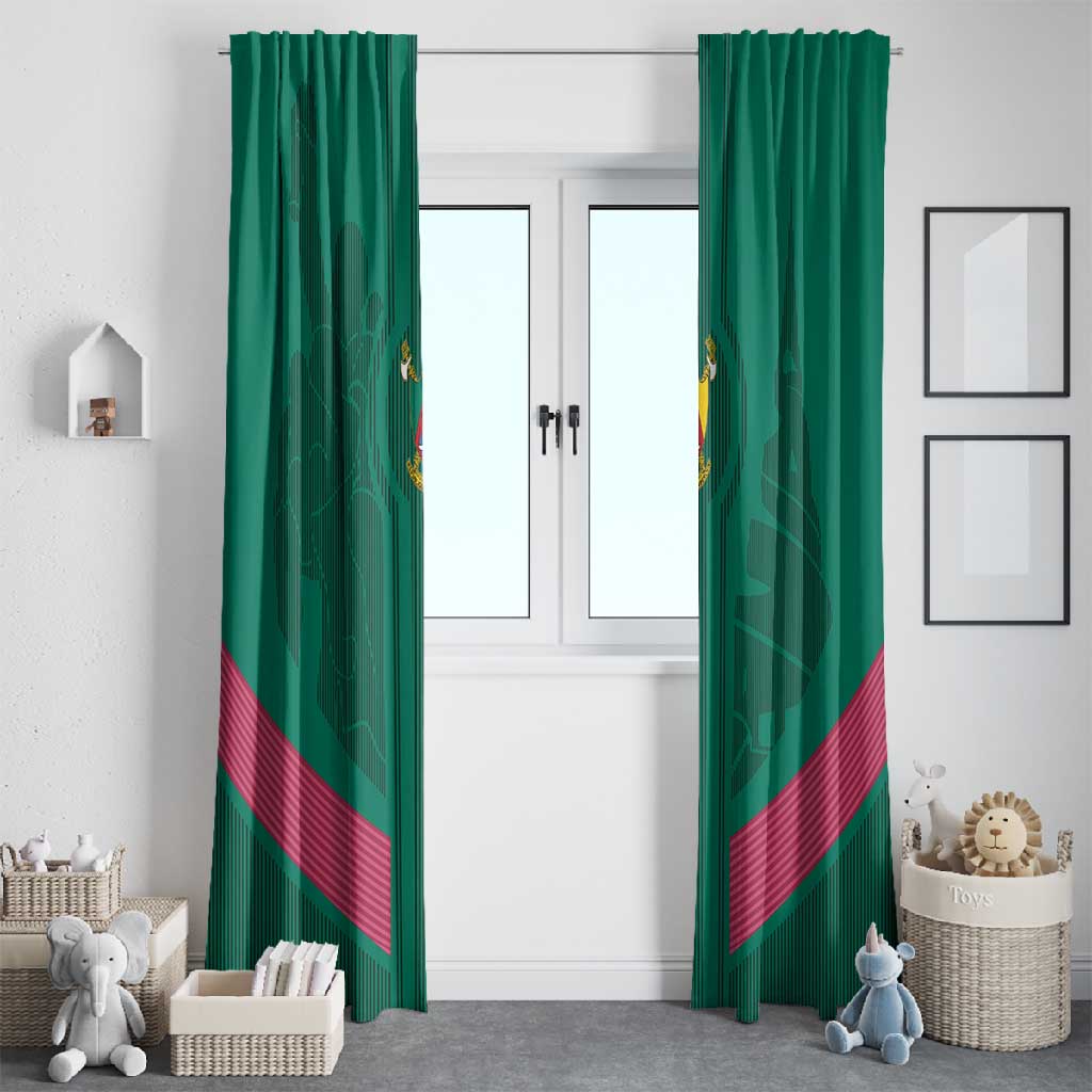 Custom Cameroun Football Window Curtain Allez les Lions