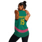 Custom Cameroun Football Women Racerback Tank Allez les Lions