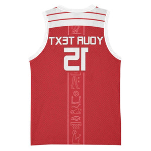 Egyptian Football Custom Basketball Jersey Yalla Masr - Red Ver - African Pride
