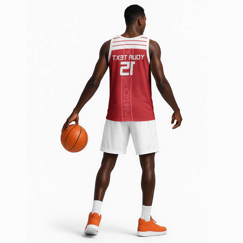 Egyptian Football Custom Basketball Jersey Yalla Masr - Red Ver - African Pride