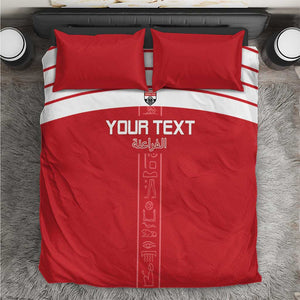 Egyptian Football Custom Bedding Set Yalla Masr - Red Ver