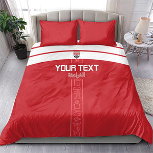 Egyptian Football Custom Bedding Set Yalla Masr - Red Ver
