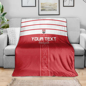 Egyptian Football Custom Blanket Yalla Masr - Red Ver