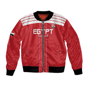 Egyptian Football Custom Bomber Jacket Yalla Masr - Red Ver
