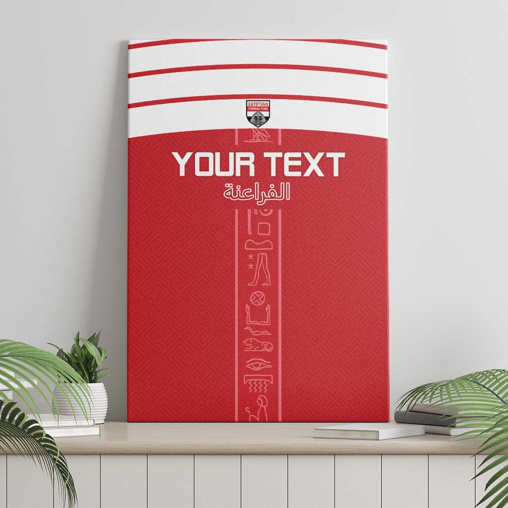 Egyptian Football Custom Canvas Wall Art Yalla Masr - Red Ver
