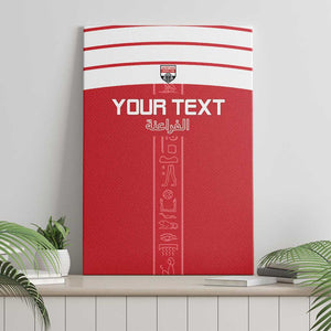 Egyptian Football Custom Canvas Wall Art Yalla Masr - Red Ver