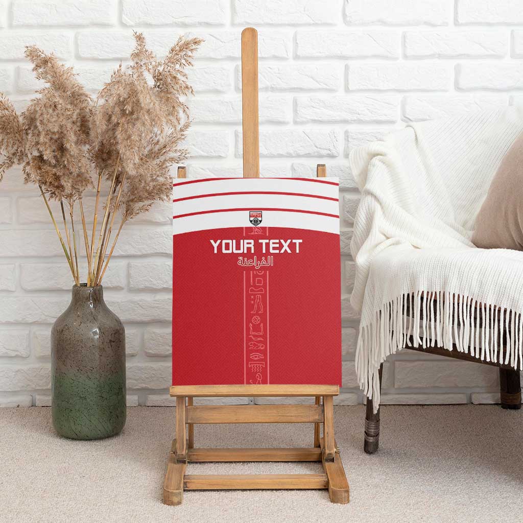 Egyptian Football Custom Canvas Wall Art Yalla Masr - Red Ver