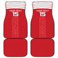 Egyptian Football Custom Car Mats Yalla Masr - Red Ver