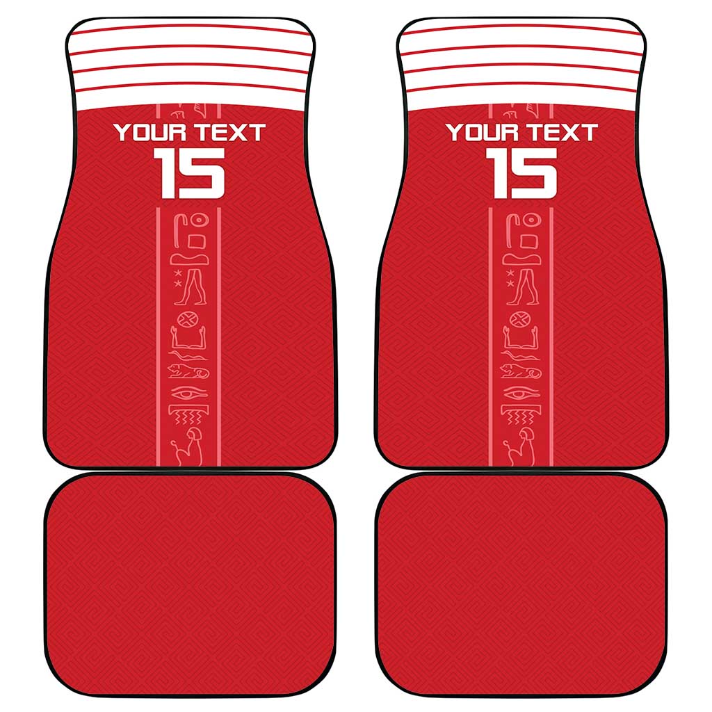 Egyptian Football Custom Car Mats Yalla Masr - Red Ver