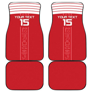 Egyptian Football Custom Car Mats Yalla Masr - Red Ver