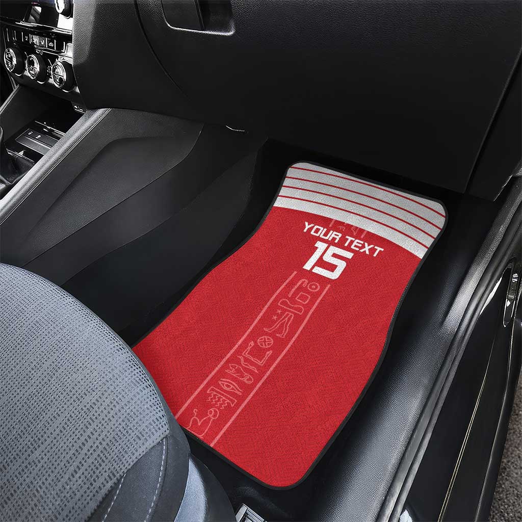 Egyptian Football Custom Car Mats Yalla Masr - Red Ver