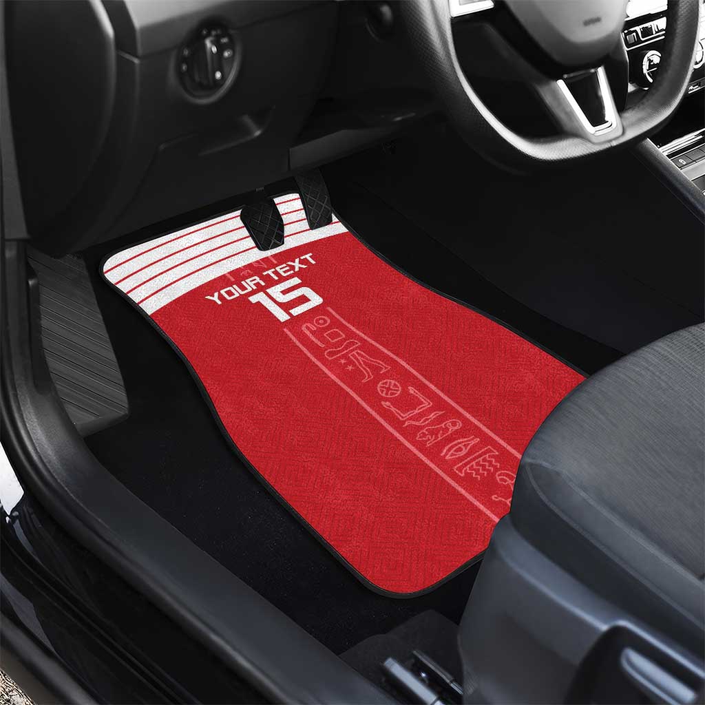 Egyptian Football Custom Car Mats Yalla Masr - Red Ver