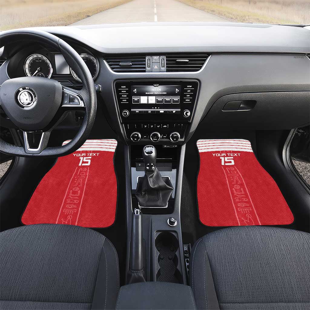 Egyptian Football Custom Car Mats Yalla Masr - Red Ver