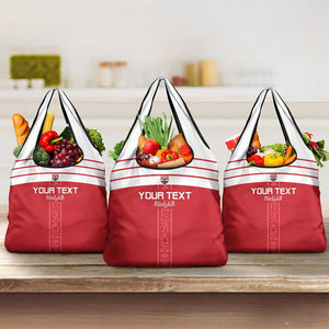 Egyptian Football Custom Grocery Bag Yalla Masr - Red Ver