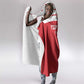 Egyptian Football Custom Hooded Blanket Yalla Masr - Red Ver