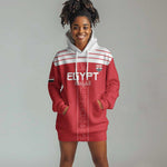 Egyptian Football Custom Hoodie Dress Yalla Masr - Red Ver