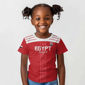Egyptian Football Custom Kid T shirt Yalla Masr - Red Ver