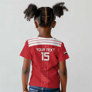 Egyptian Football Custom Kid T shirt Yalla Masr - Red Ver