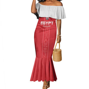 Egyptian Football Custom Mermaid Dress Yalla Masr - Red Ver