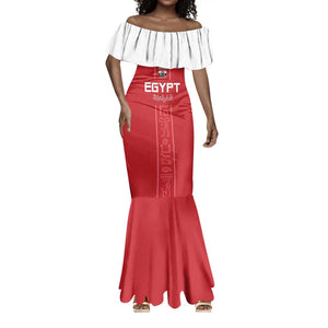 Egyptian Football Custom Mermaid Dress Yalla Masr - Red Ver