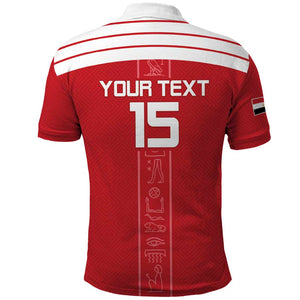Egyptian Football Custom Polo Shirt Yalla Masr - Red Ver