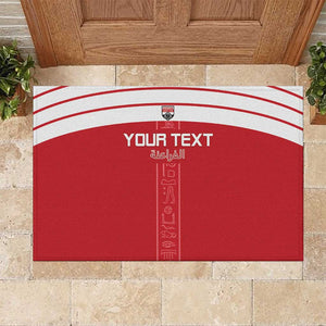 Egyptian Football Custom Rubber Doormat Yalla Masr - Red Ver
