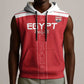 Egyptian Football Custom Sleeveless Hoodie Yalla Masr - Red Ver - African Pride