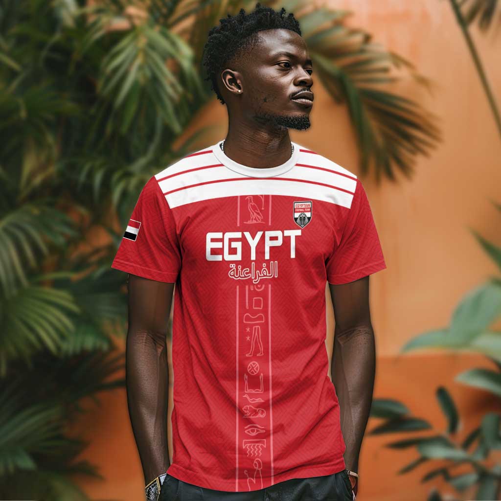 Egyptian Football Custom T shirt Yalla Masr - Red Ver