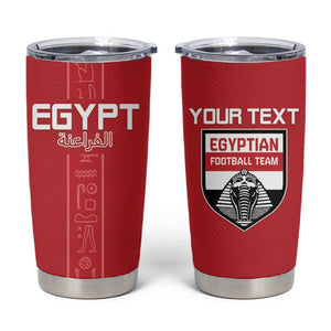 Egyptian Football Custom Tumbler Cup Yalla Masr - Red Ver